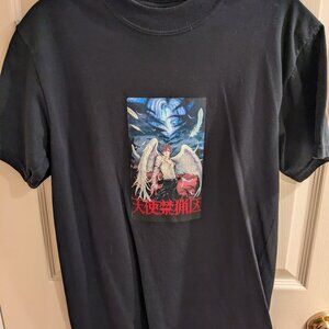 JerZees Black Tee with Angel Sanctuary Iron-On